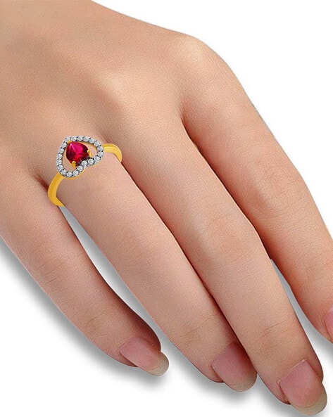 Exclusive Red Stone Streamlined Design Superior Quality Ring SR-003 –  Rudraksh Art Jewellery