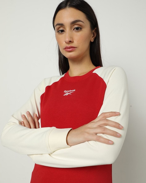 Red reebok sweatshirt sale