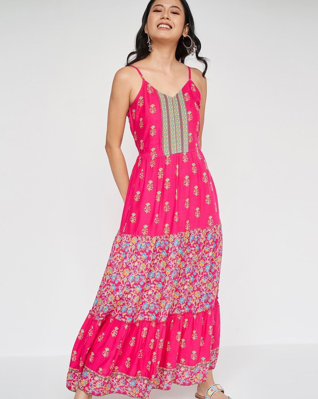 GLOBAL DESI Girls Midi/Knee Length Casual Dress Price in India - Buy GLOBAL  DESI Girls Midi/Knee Length Casual Dress online at Flipkart.com