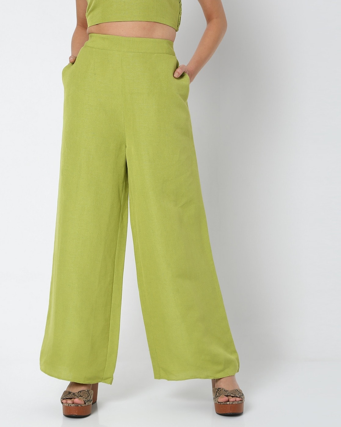 Buy Brown Trousers & Pants for Women by Outryt Online | Ajio.com