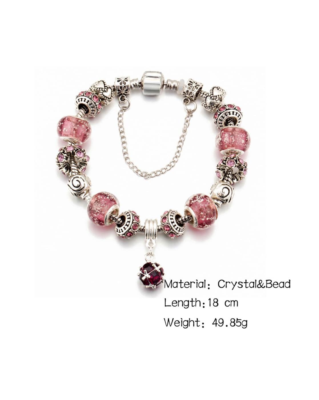 Pandora Pink Braided Double-Leather Charm Bracelet | REEDS Jewelers