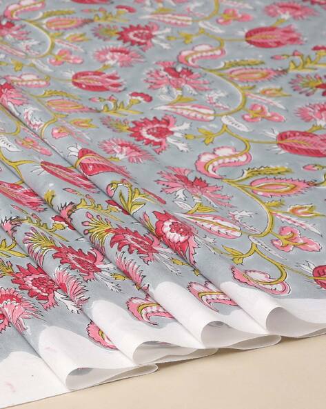 Sanganeri Handblock Print Cotton Dress Material Price in India