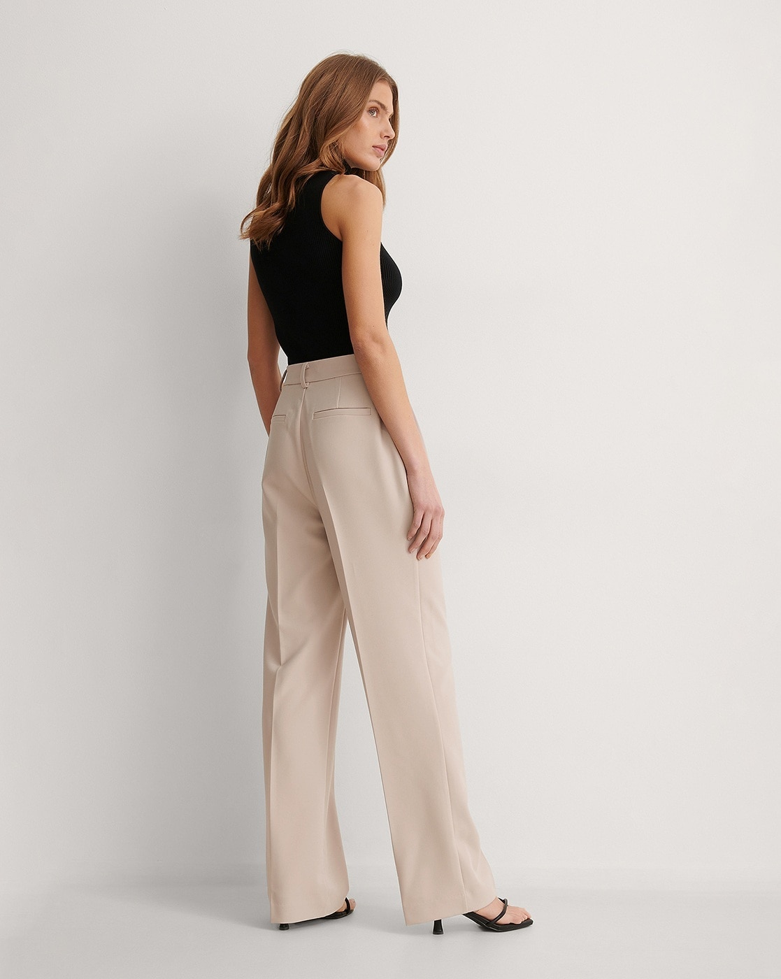 OPUS Wide leg trousers MARZENA in beige