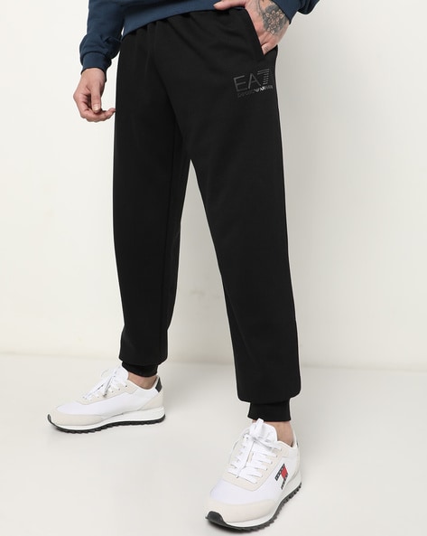 Logo Print Joggers with Insert Pockets