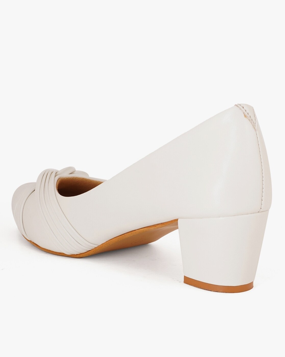 Short white block heels hot sale