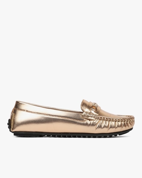 Gold on sale bit loafers