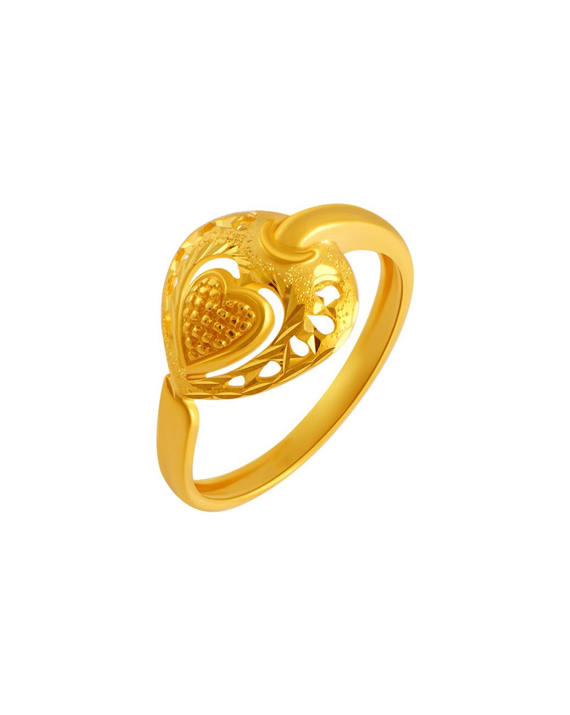 Buy P.C. Chandra Jewellers 22KT(916) Yellow Gold Floral Mesh Gold Finger  Ring for Women at Amazon.in