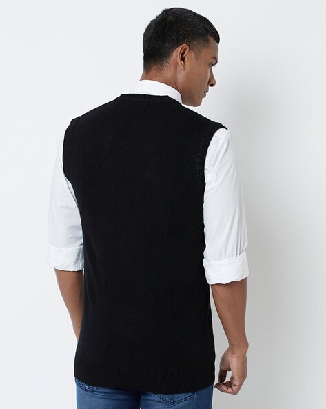 V-Neck Relaxed Fit Sweater Vest