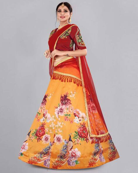 Buy Designer Lehengas - Maroon Sequence Wedding Lehenga Choli