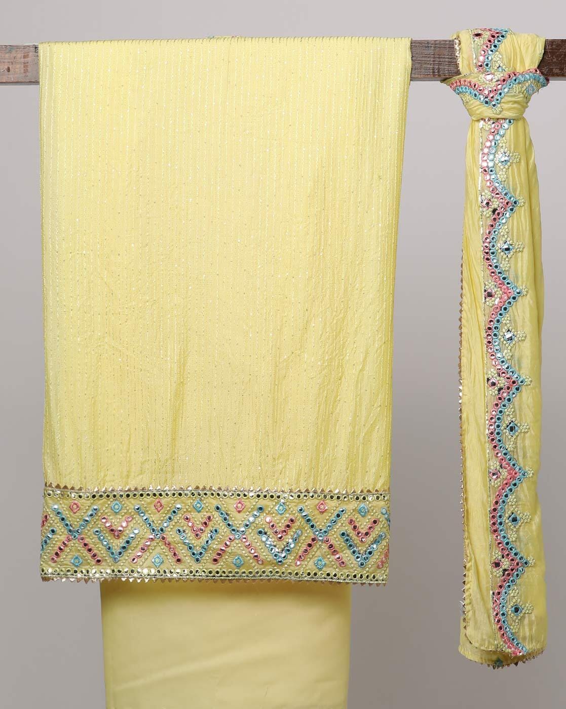 Buy Green Dress Material for Women by Kritva Fashion Online | Ajio.com