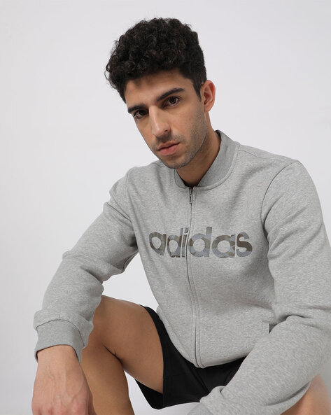 Grey adidas bomber clearance jacket