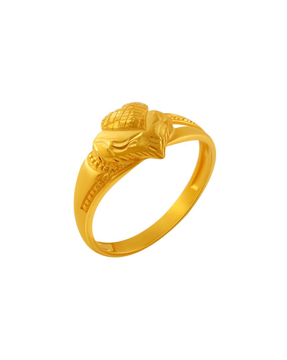 Online Menjewell Elegant Classic & Designer New Collection Plain Gold  Plated Flat Pipe Cut Plain Design Ring| menjewell.com