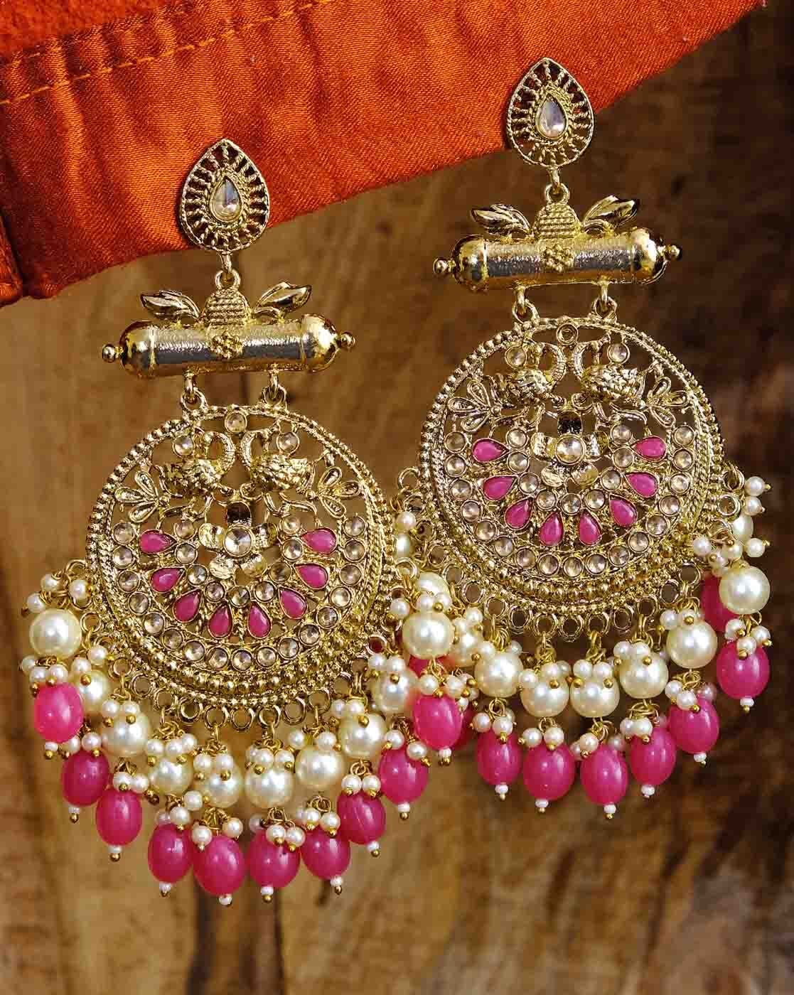 Share more than 119 pink chandbali earrings