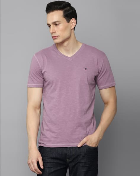 Slim Fit V-neck Polo T-shirt