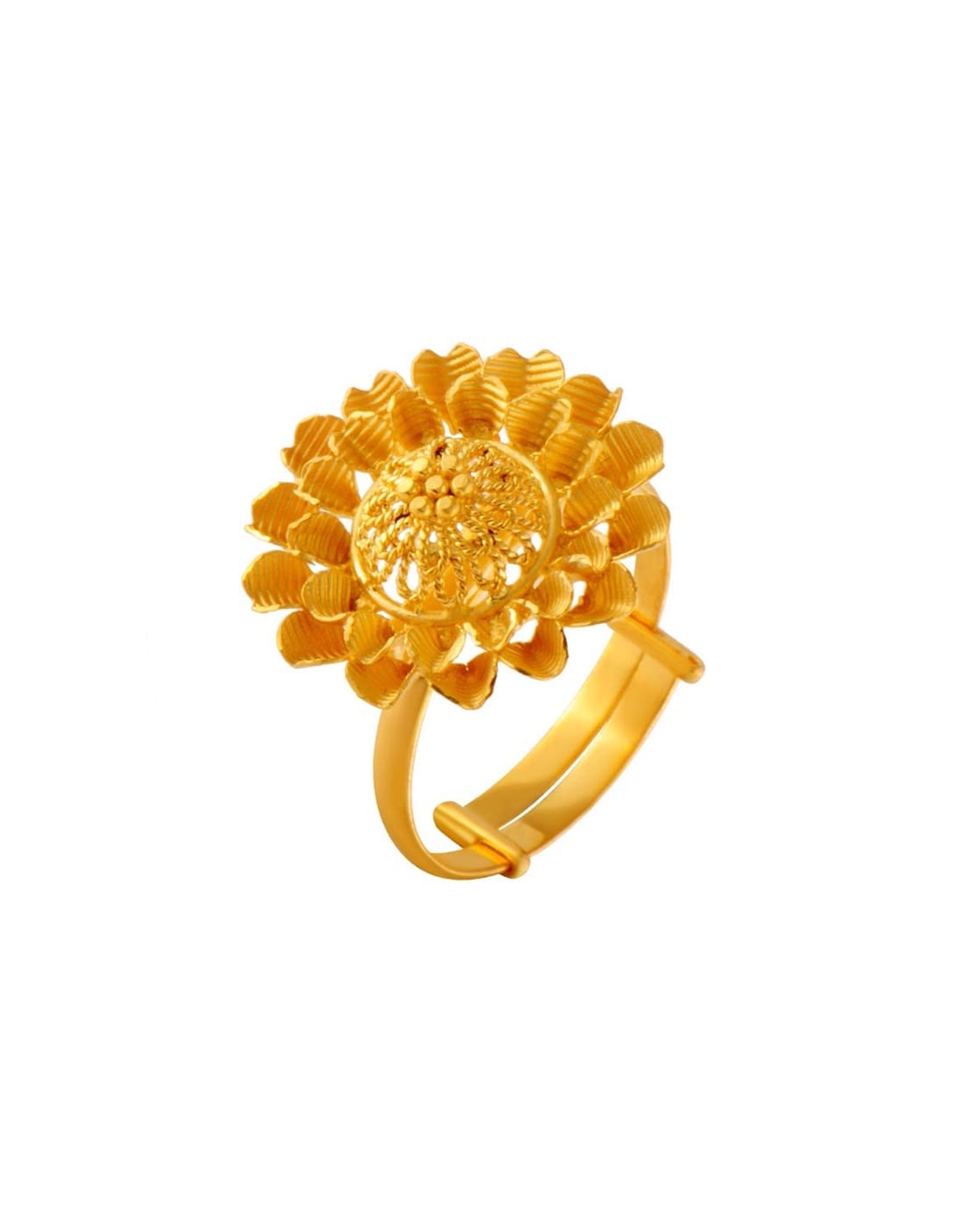 Genuine 22K Solid Yellow Gold Ring US 7.25 Female Hallmarked 916 Flower &  Leaf | eBay