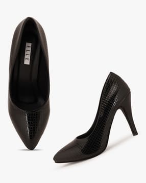 elle Basket-Weave Pointed-Toe Pumps-picture-27