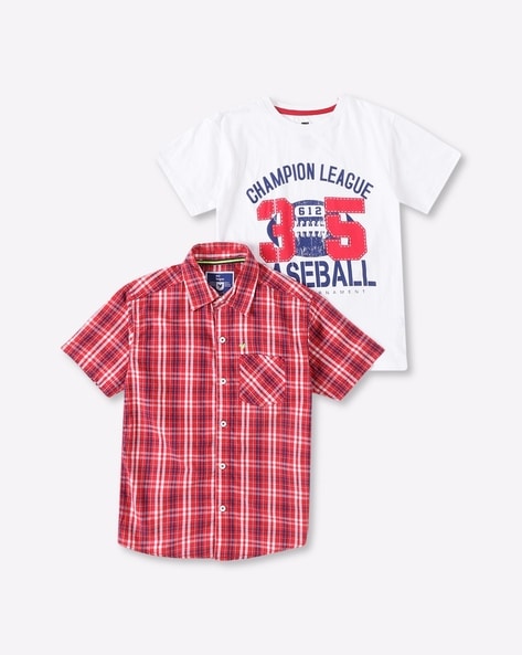 612 League Checked Shirt with T-shirt