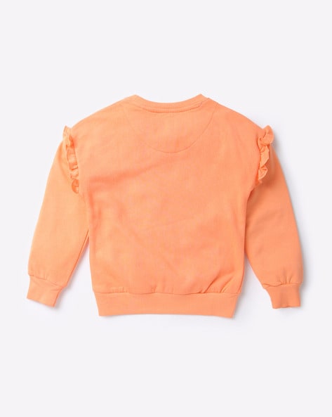 Girls hot sale orange sweatshirt