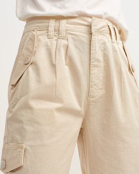 Buy Beige Trousers & Pants for Women by Oxxo Online