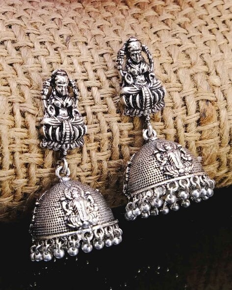 Buy online Silver Plated Quirky Design Oxidized Jhumka Earrings from  Imitation Jewellery for Women by Saraf Rs Jewellery for ₹499 at 82% off |  2024 Limeroad.com
