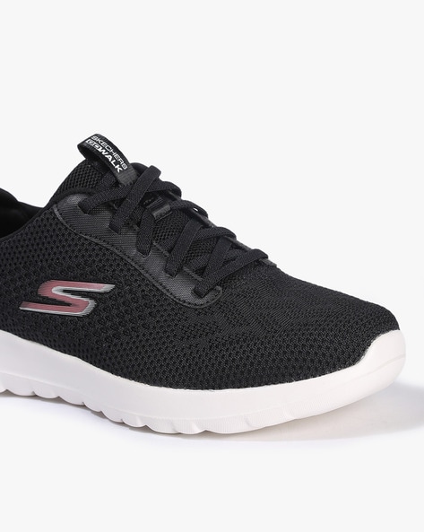 Black Skechers Womens GOwalk Joy Paradise Trainers - Get The Label