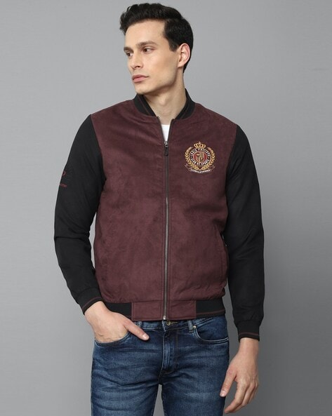 Buy Louis Philippe Men Blue Printed Bomber jacket Online at Low Prices in  India - Paytmmall.com