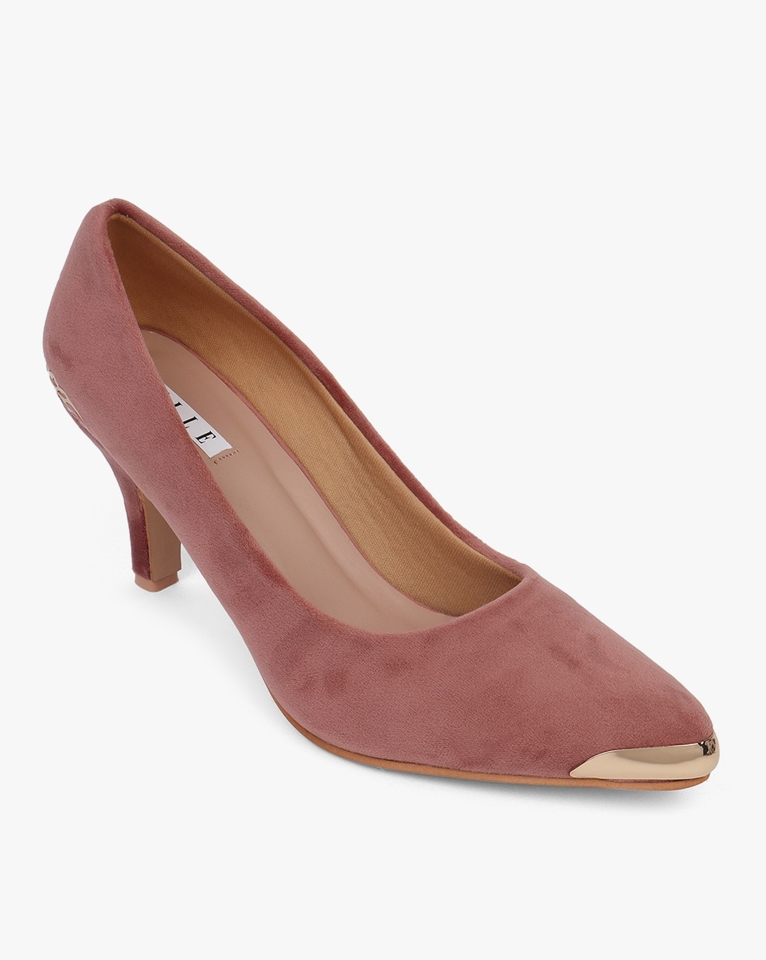 Peach kitten sale heel shoes