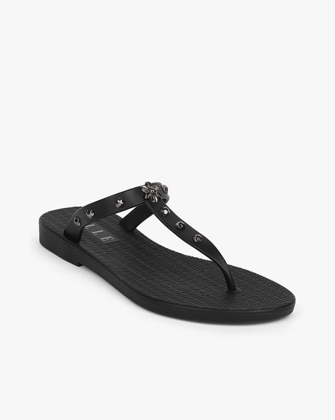 Black jelly flip discount flops