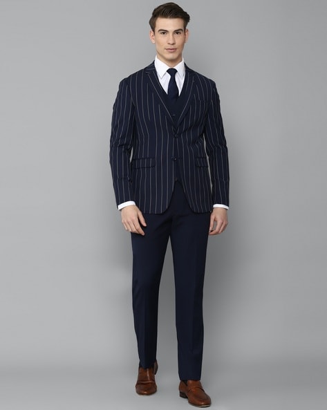 LOUIS PHILIPPE three piece suit Striped Men Suit - Buy LOUIS PHILIPPE three  piece suit Striped Men Suit Online at Best Prices in India