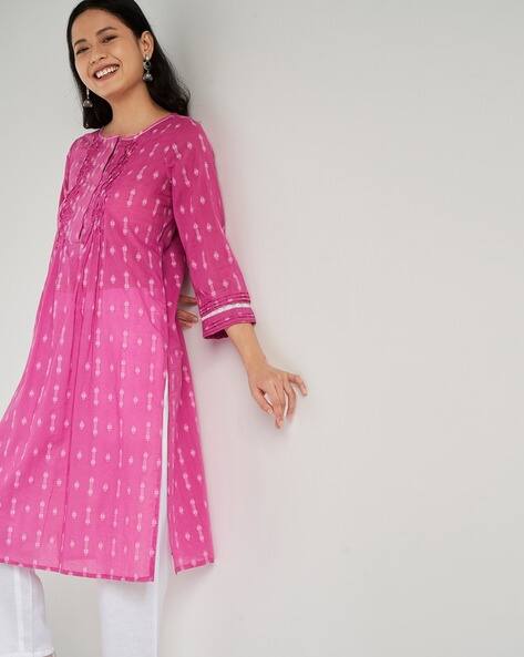 ajio ikat kurti
