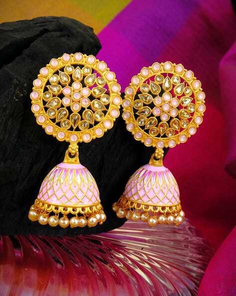 New Ethnic Traditional Bollywood Silver Oxidized Jhumka Earrings Indian  Jewelry | eBay