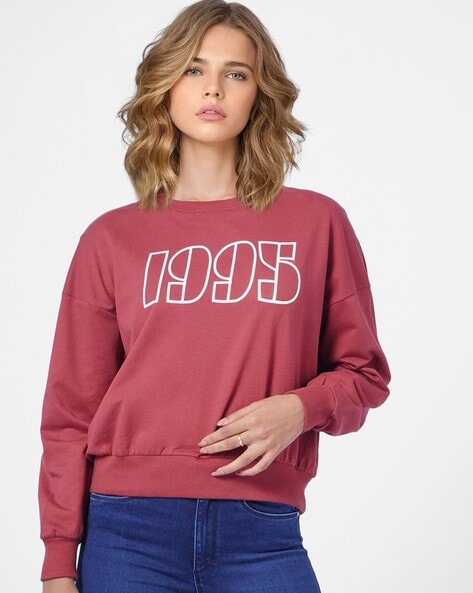 Printed Cotton Round-Neck Sweatshirt