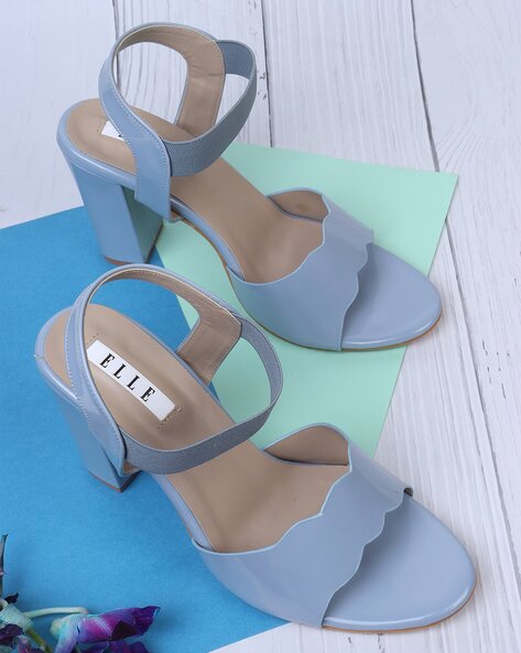 Light blue block outlet heels