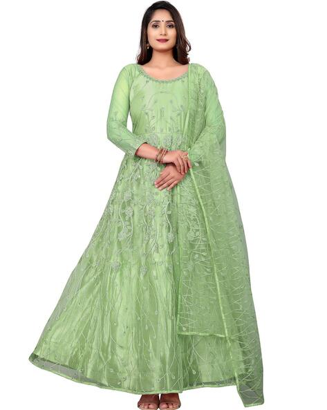 Indian Semi-stitched Anarkali Dress Material Price in India