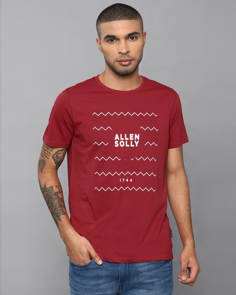 allen solly red t shirt