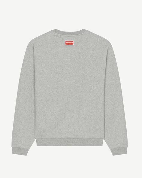 ★KENZO★ Bokeh Flower Classic Sweatshirt Pearl Gray FE65SW2 Kenzo Gray Boke Flower Sweatshirt Kenzo