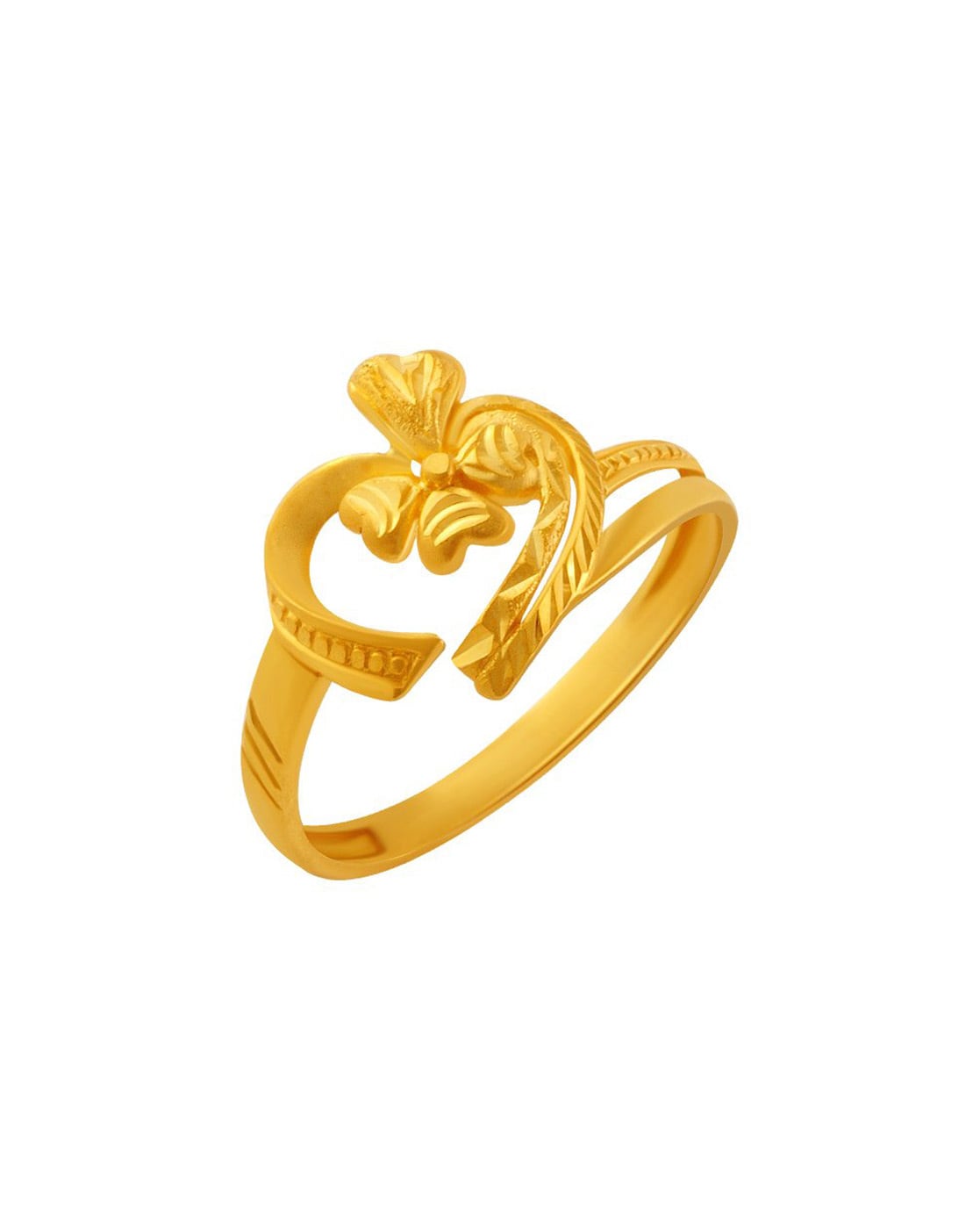 PC Chandra Jewellers Leafs with Red stone 22kt Yellow Gold ring Price in  India - Buy PC Chandra Jewellers Leafs with Red stone 22kt Yellow Gold ring  online at Flipkart.com