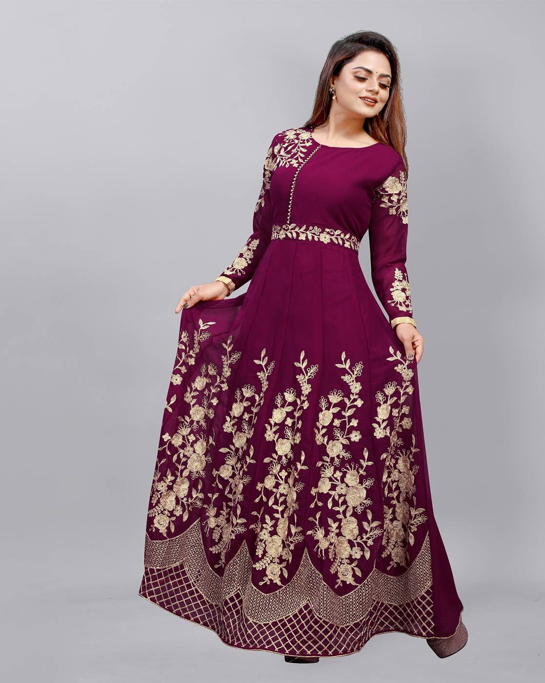 Buy YOYO Fashion Designer Latest Georgette Embroidred Anarkali Salwar Suit  Online at Low Prices in India - Paytmmall.com