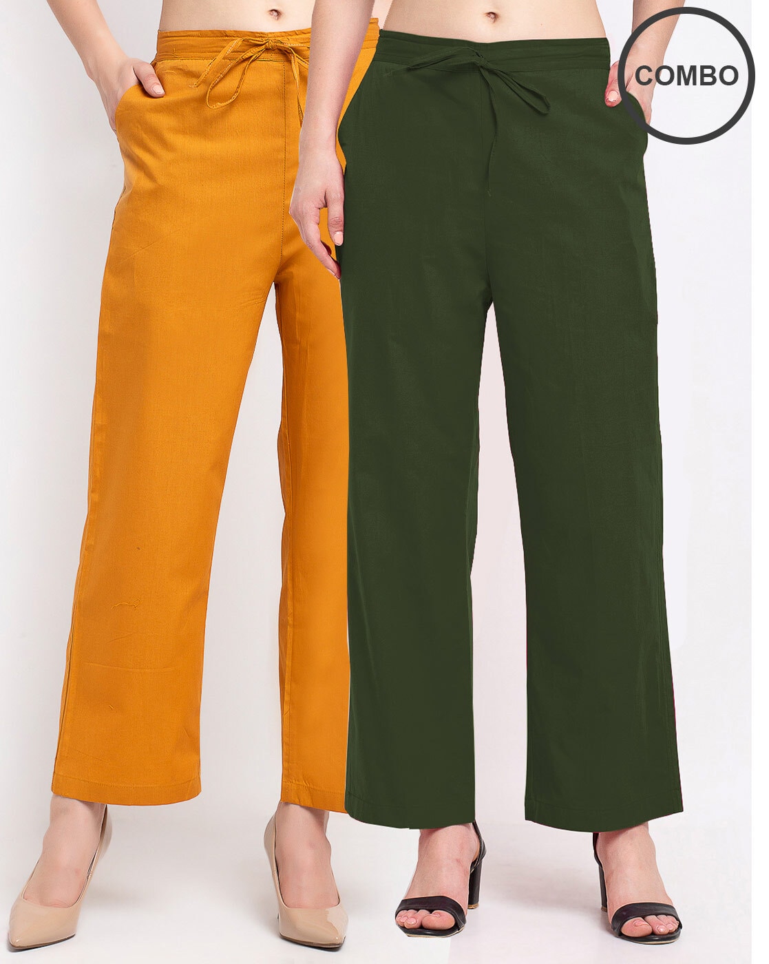 Buy LOOSE GREY POLYESTER PARACHUTE TROUSERS for Women Online in India