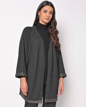 keiko Open-Front Shrug with Asymmetric Hemline-picture-34