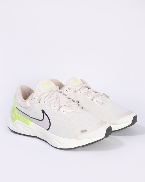 Lime green nike running on sale shoes