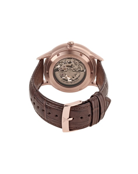 Buy EMPORIO ARMANI AR60039 Analogue Watch with Leather Strap | Brown Color  Women | AJIO LUXE