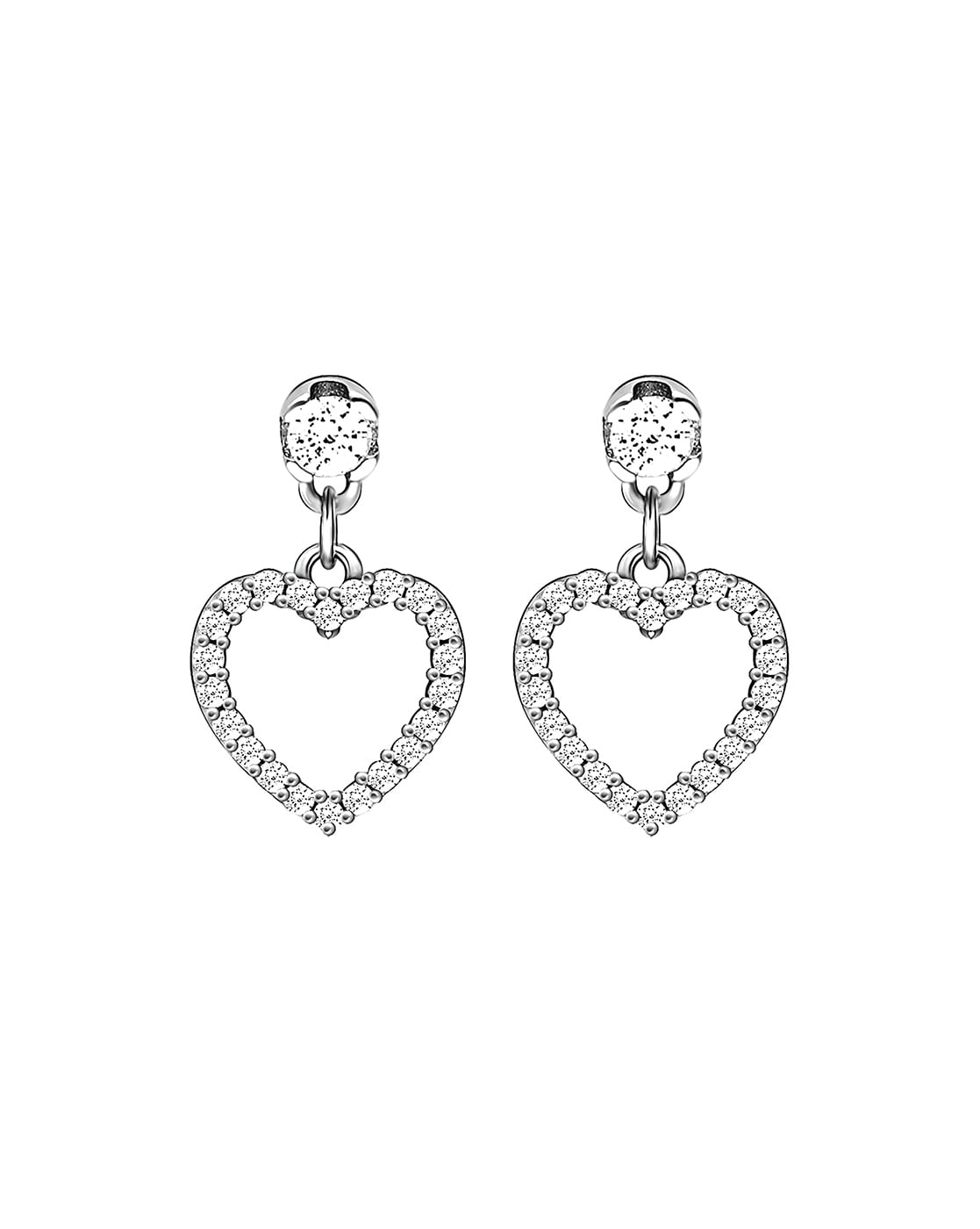 Simply Silver Sterling Silver 925 Open Crossover Heart Stud Earring -  Jewellery from Jon Richard UK