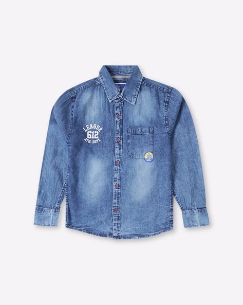 612 League Lightly Washed Denim Shirt