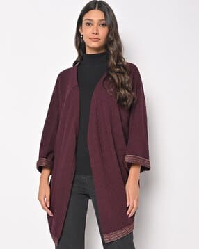 Open-Front Shrug with Asymmetric Hemline-image-17