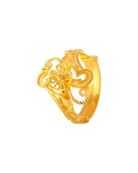 P.C. Chandra Jewellers 22KT (916) Yellow Gold BIS Hallmark Online Exclusive  Ring for Women - 1.15 Grams : Amazon.in: Fashion