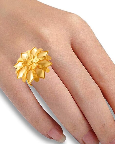 Unique Pure Gold Like 5 Metal Finger Ring Shop Online FR1311