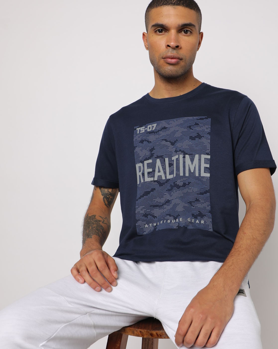 Buy Navy Tshirts for Men by Teamspirit Online