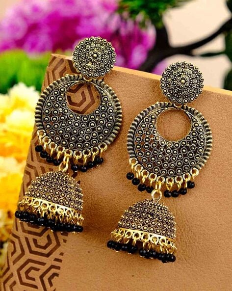 german earring jhumka (silver) in Hyderabad at best price by Crunchy Fashion  - Justdial