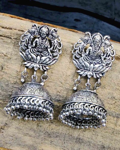 Amazon.com: DOUVEI 4 Pairs Oxidized Gold Silver Indian Jhumka Jhumki  Earrings Jewelry Stud Earrings Combo Women Girls (Style 2): Clothing, Shoes  & Jewelry